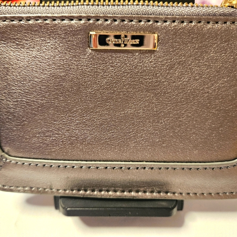 Cole Haan Mini Pouch Silver Gray Coin Purse